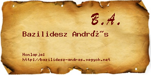 Bazilidesz András névjegykártya